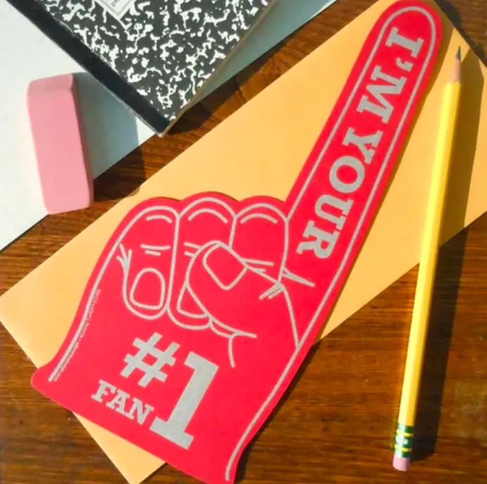 #1 Fan Foam Finger Greeting Card