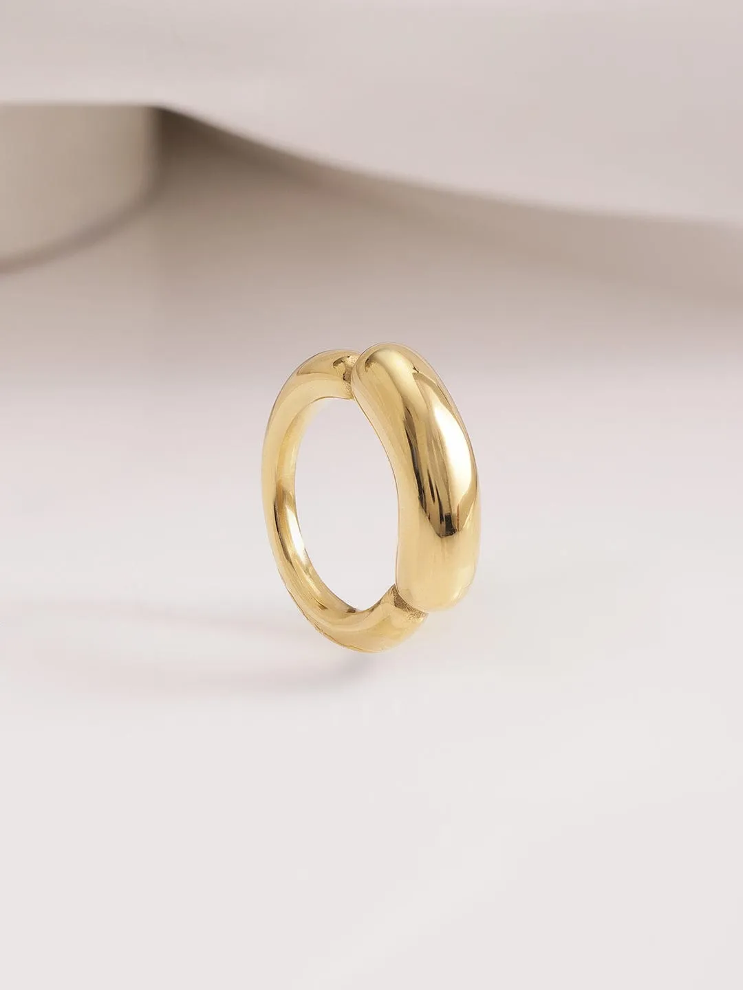 18KT Gold Plated Stainles Steel  Tarnish Free Waterproof Demi-Fine Finger Ring