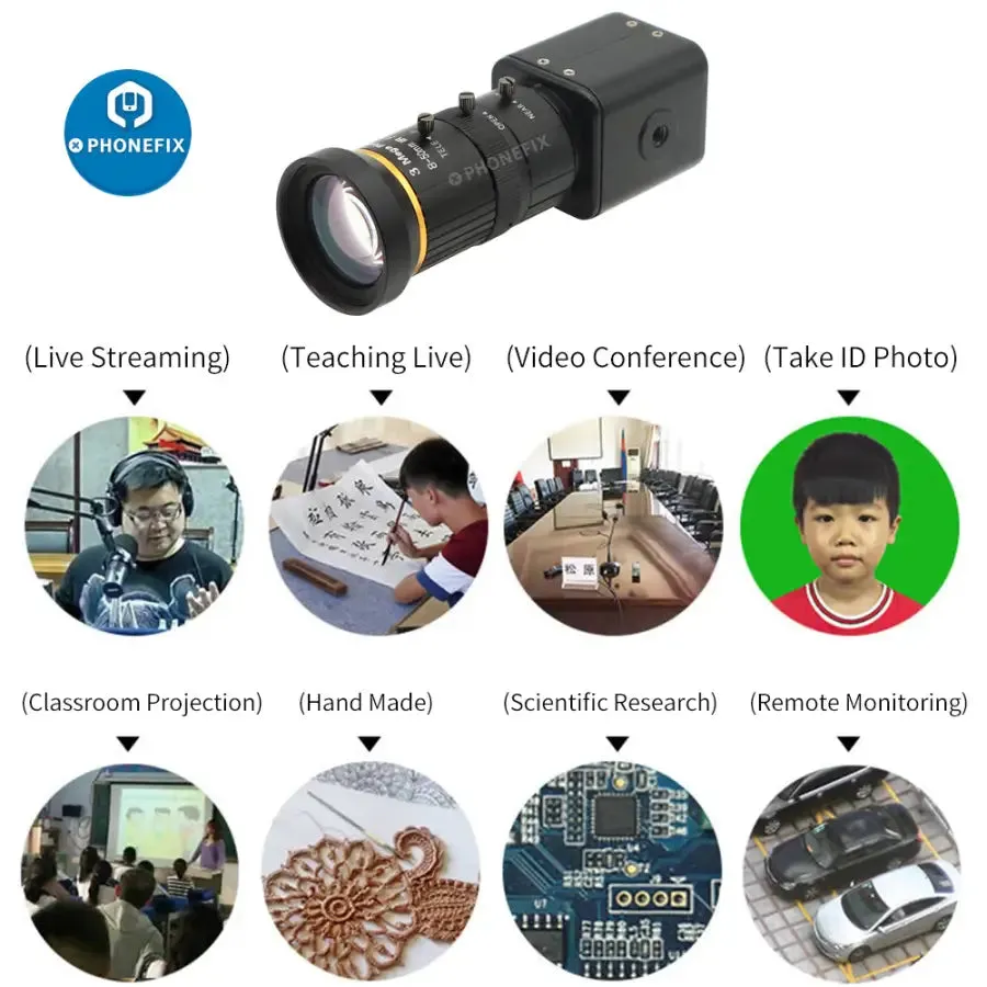 2.0 MP 1080P HDMI Camera 8.0-50mm F1.4 Lens Industry Camera