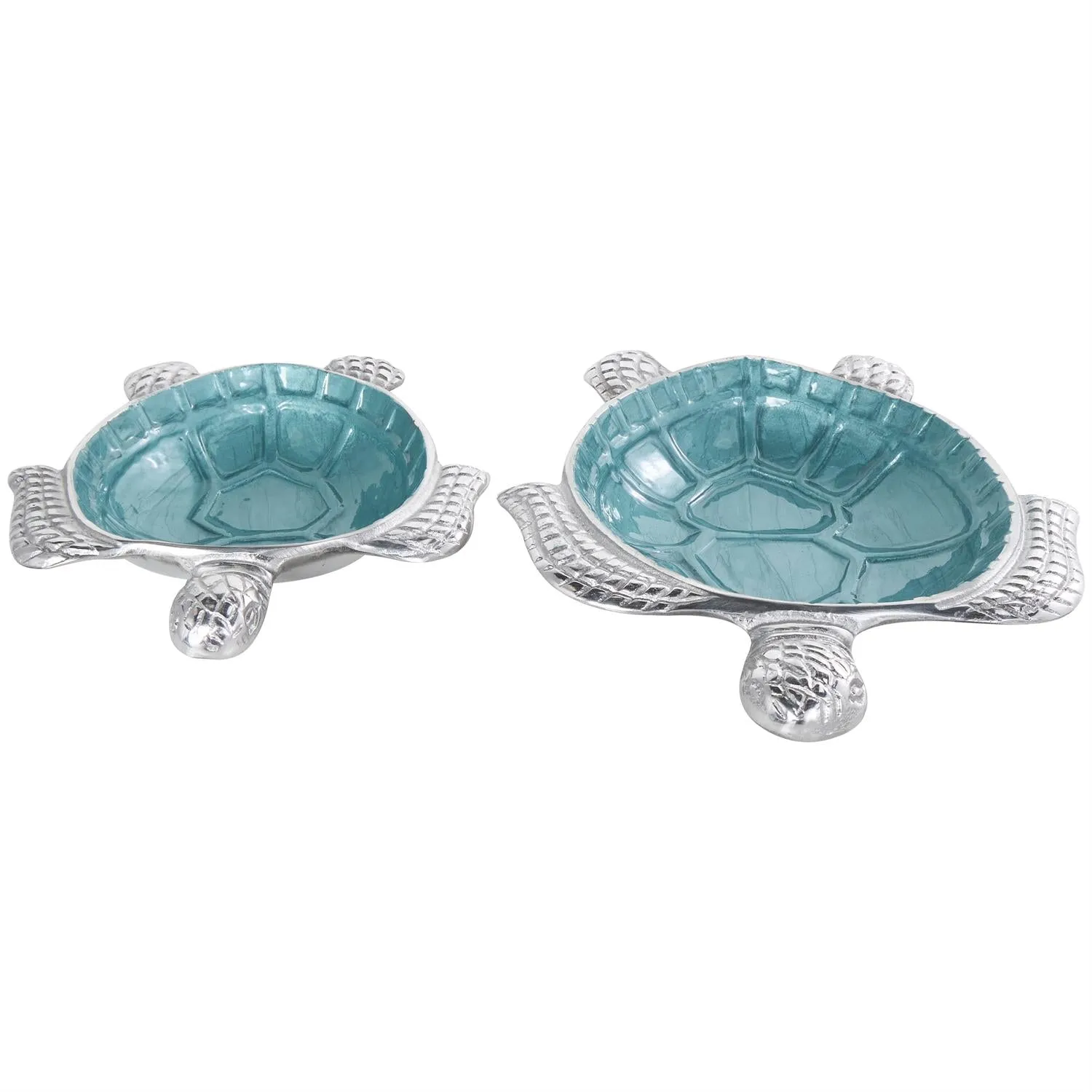 2pc Decorative Turtle Bowl Set in Teal