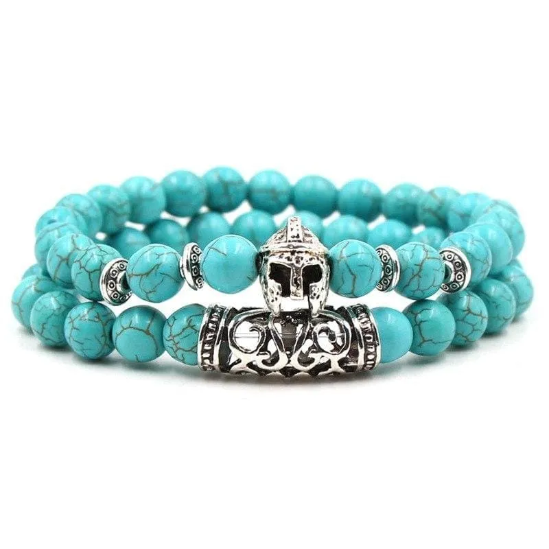 2PCS/Set Silver Color Buddha Bracelet