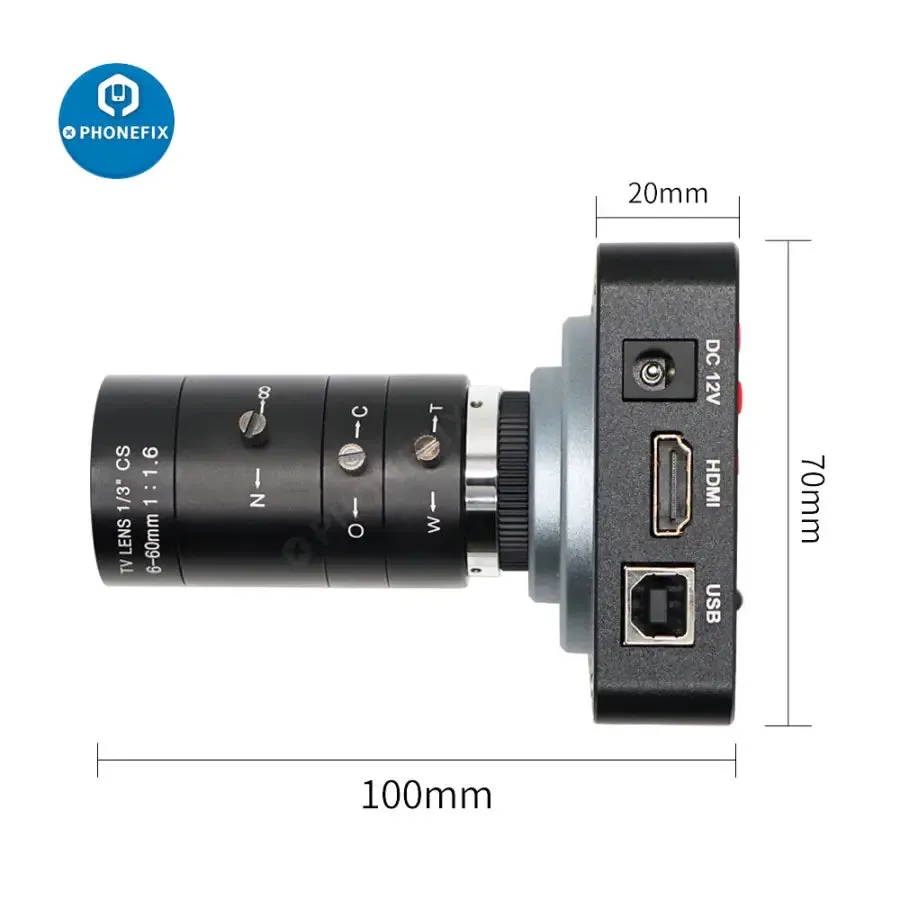 38MP HDMI 60FPS Industry Camera 6-60mm F1.6 Lens Live Digital Camera