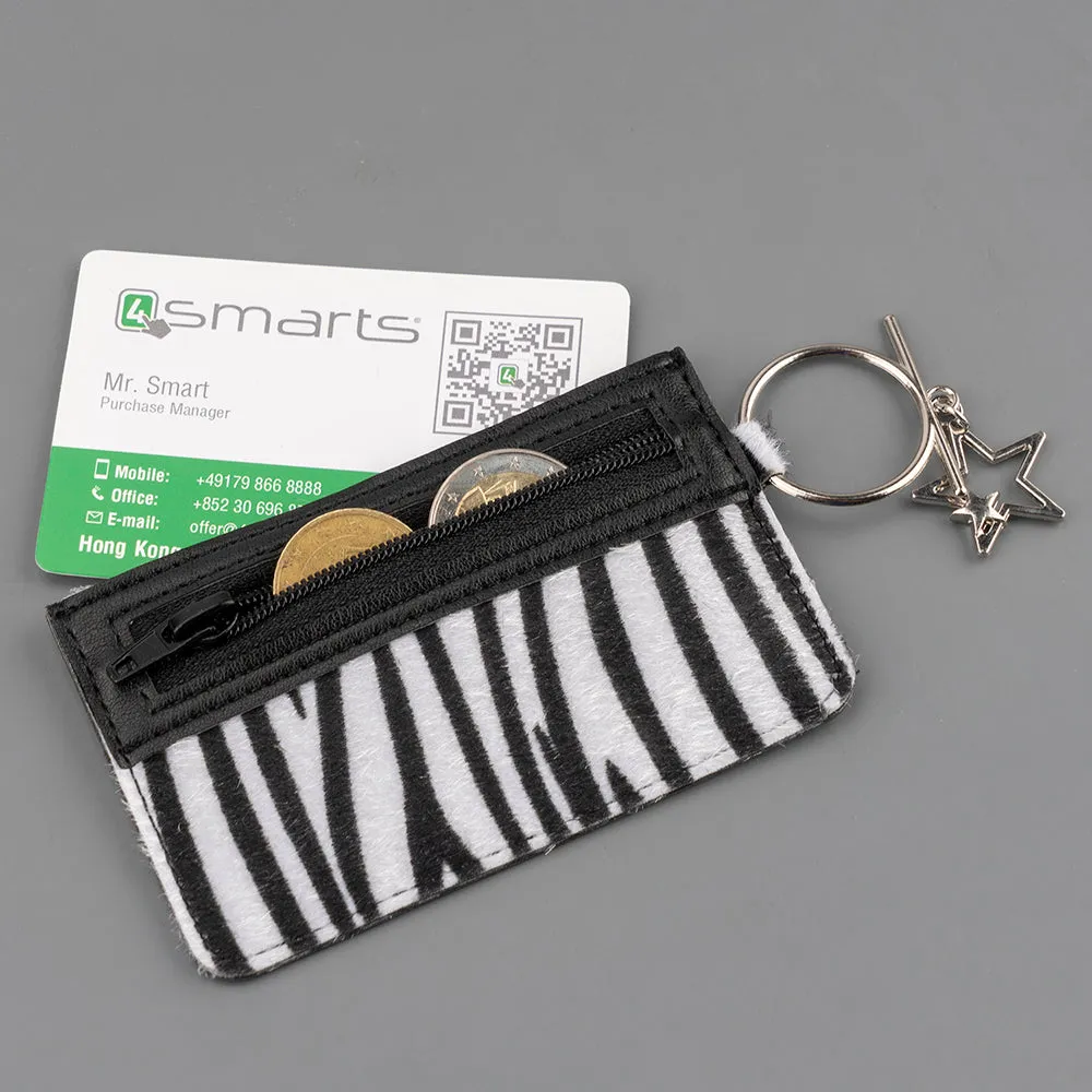 4Smarts DressUP Mobilholder m. Finger Ring & Kortholder - Zebra