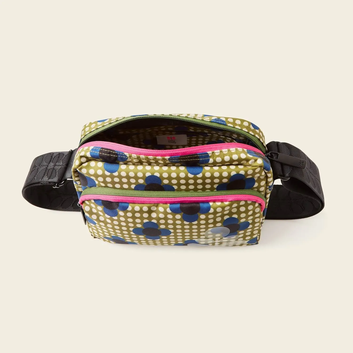 Angle Camera Bag - Flower Polka Dot Olive