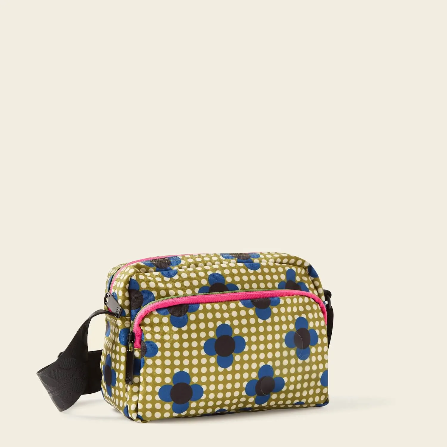 Angle Camera Bag - Flower Polka Dot Olive