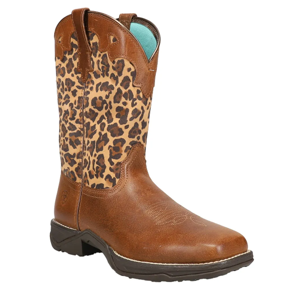 Anthem Leopard Square Toe Cowboy Boots