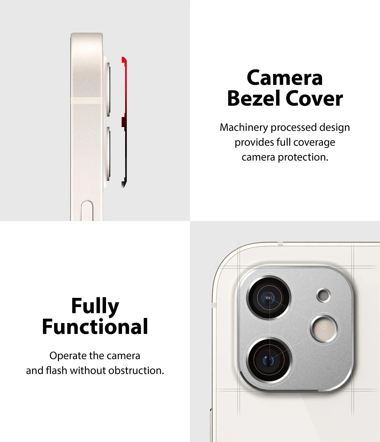 Apple iPhone 12 mini Camera Protector | Ringke's Camera Styling - Silver