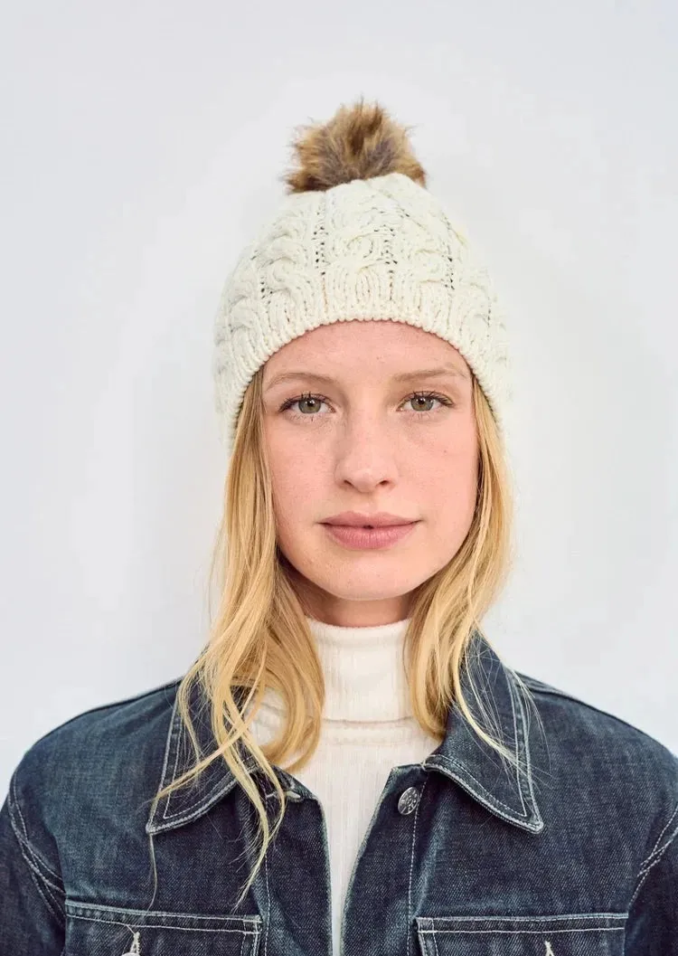 Aran Bobble Hat | Natural