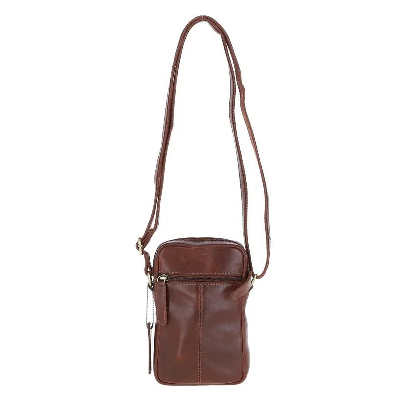 Ashwood Leather Crossbody Camera Bag in Chestnut