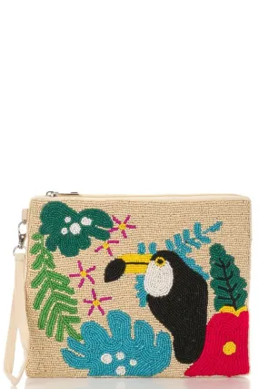 Bag007 Tucan Beaded Clutch