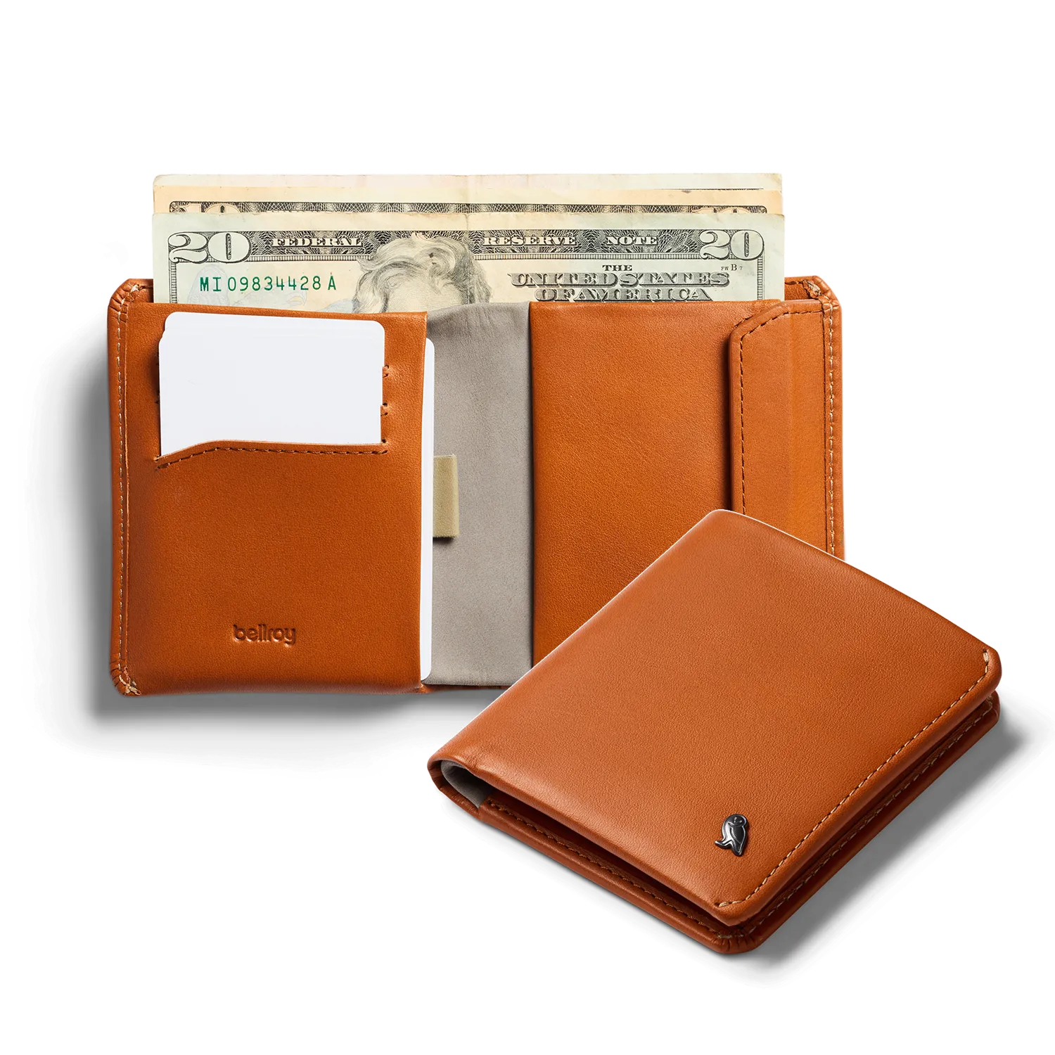 Bellroy Coin Wallet - Leather Bi-fold wallet with coin pouch