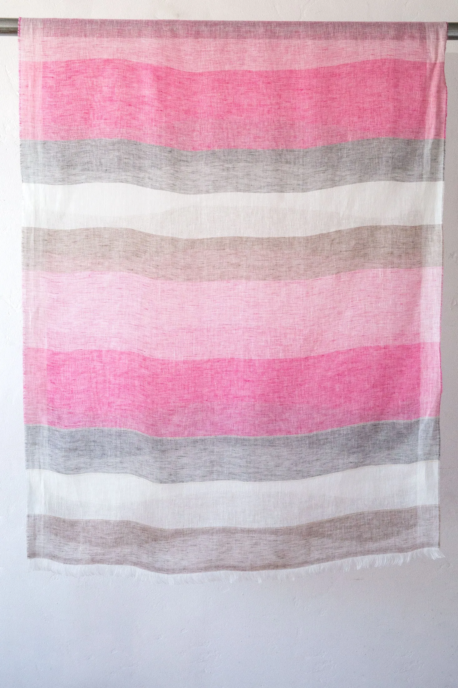 Big Stripe Linen Scarf