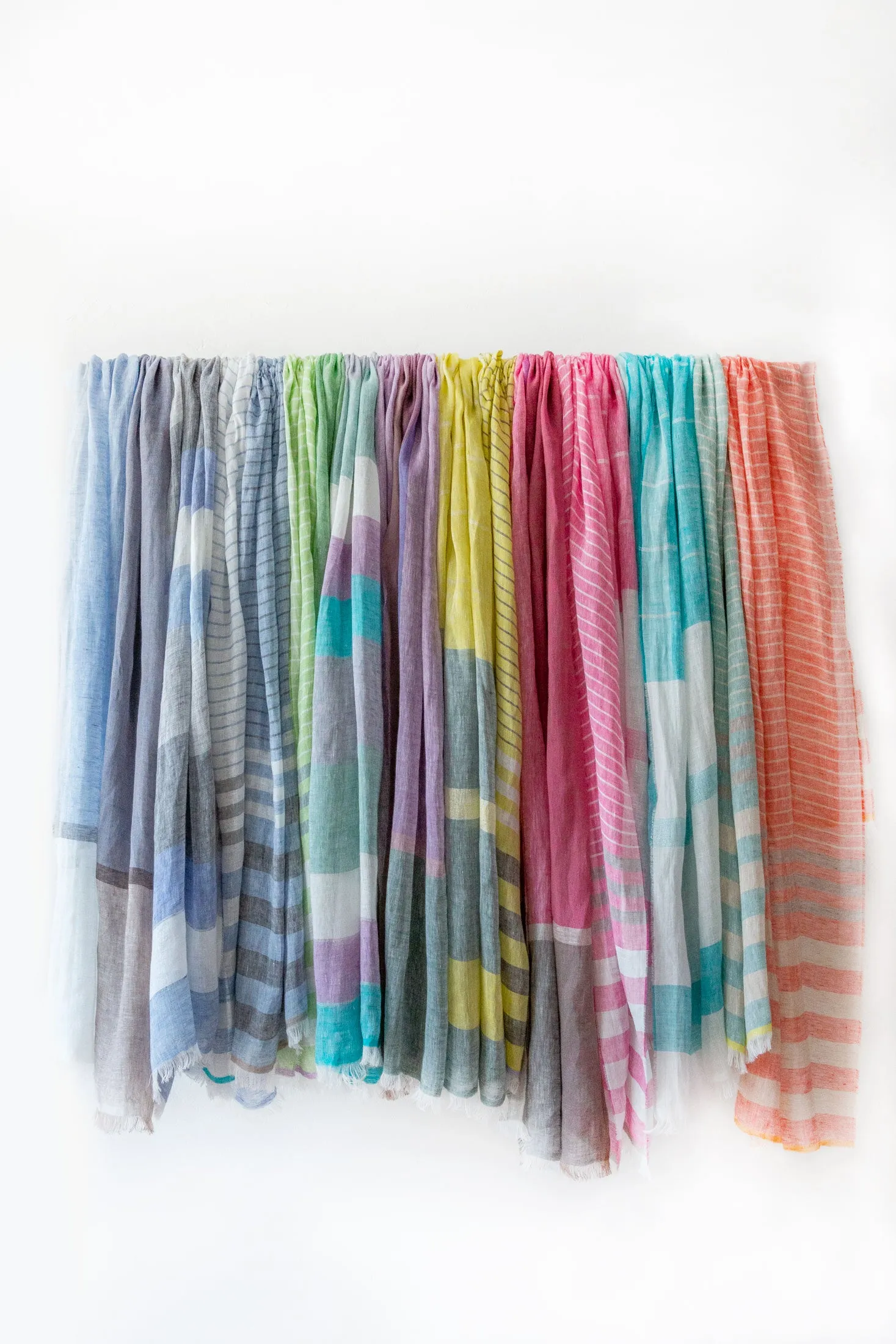 Big Stripe Linen Scarf