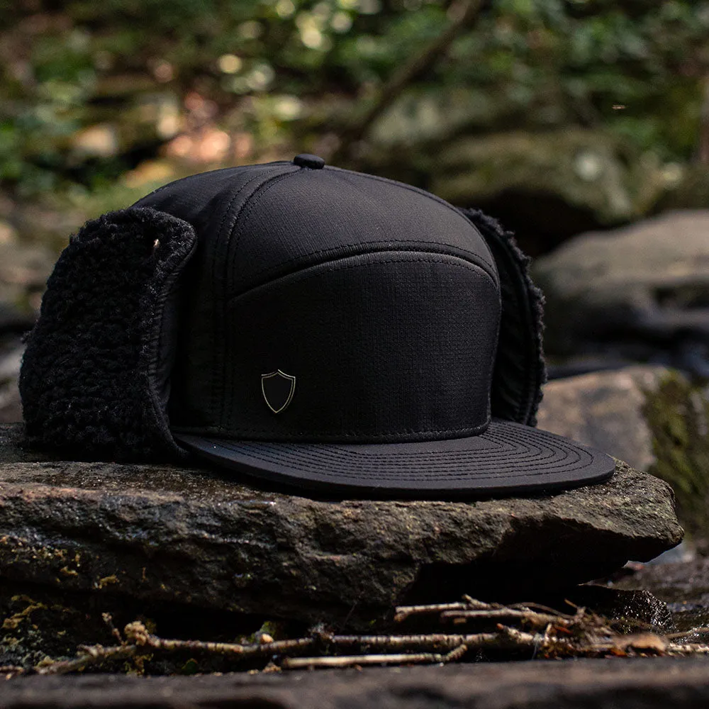 Billed Trapper Hat | Blackout