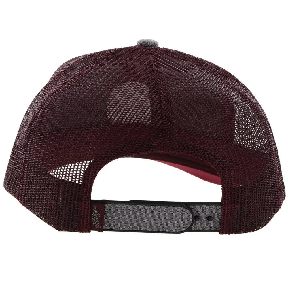 Blush Hat - Grey/Burgundy