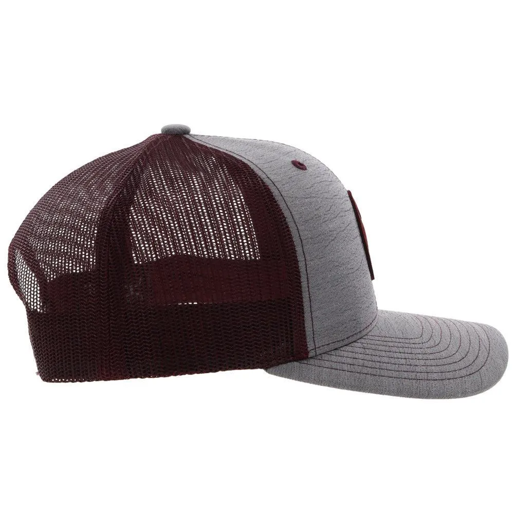 Blush Hat - Grey/Burgundy