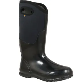 BOGS Womens Classic Shiny Tall Waterproof Wellington Boots - Black