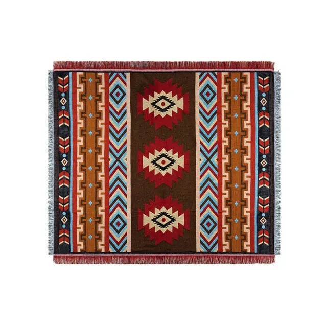 Boho Tassels Linen Decorative Throw Blanket