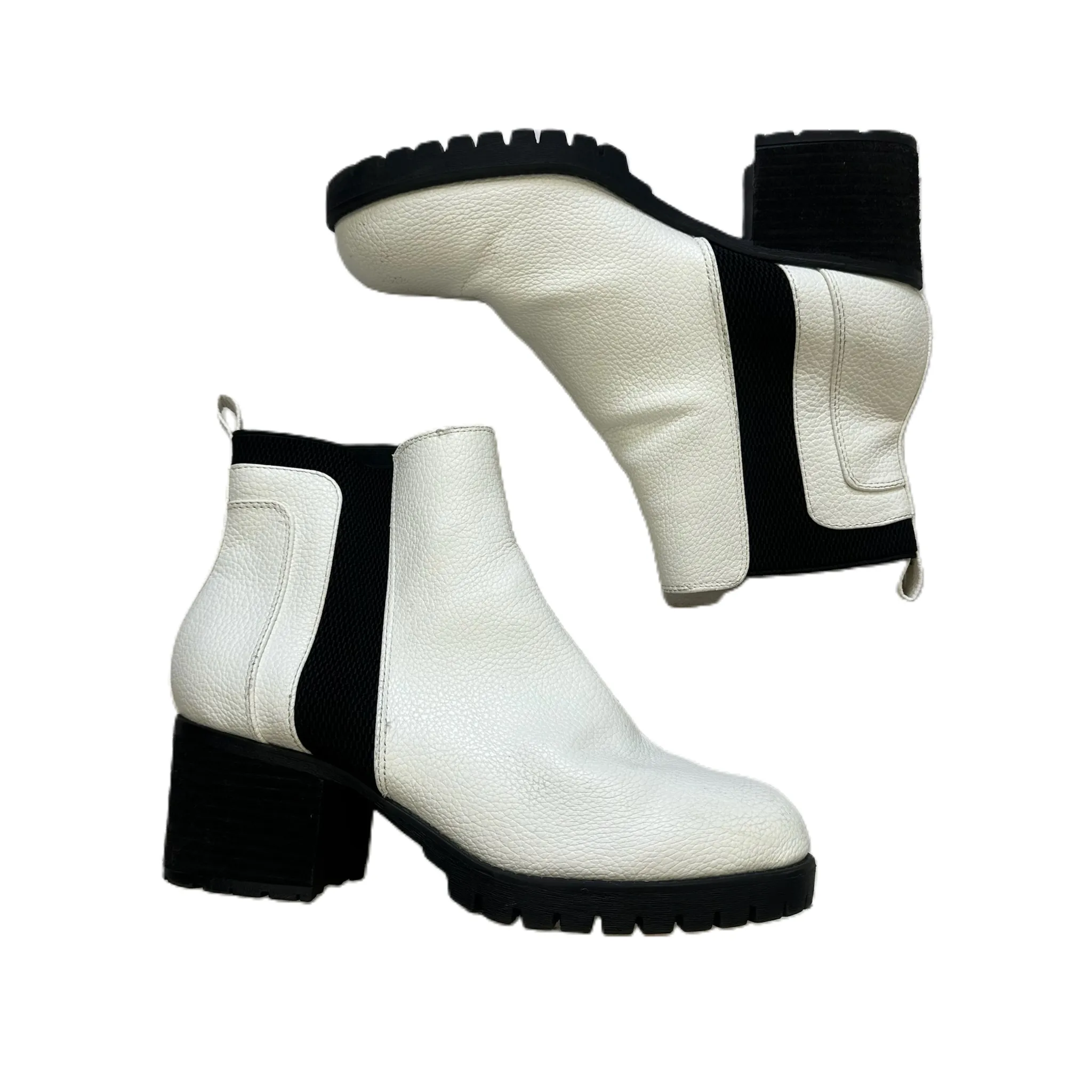 Boots Ankle Heels By Mia In White, Size: 10