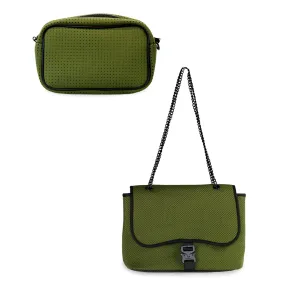 CAMERA BAG   FLAP CROSSBODY - SAFARI GREEN