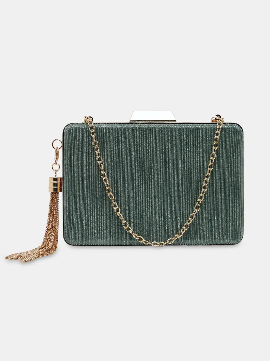 Caprese Goldy Clutch Small Green