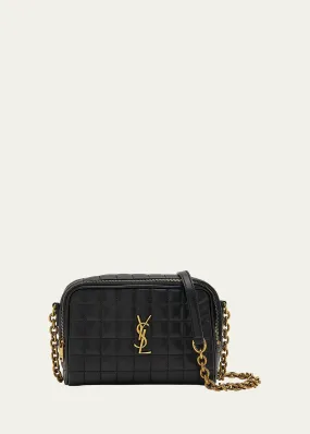 Cassandre Mini YSL Camera Bag in Quilted Smooth Leather