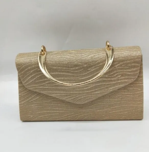 Clutch bags with metal handle