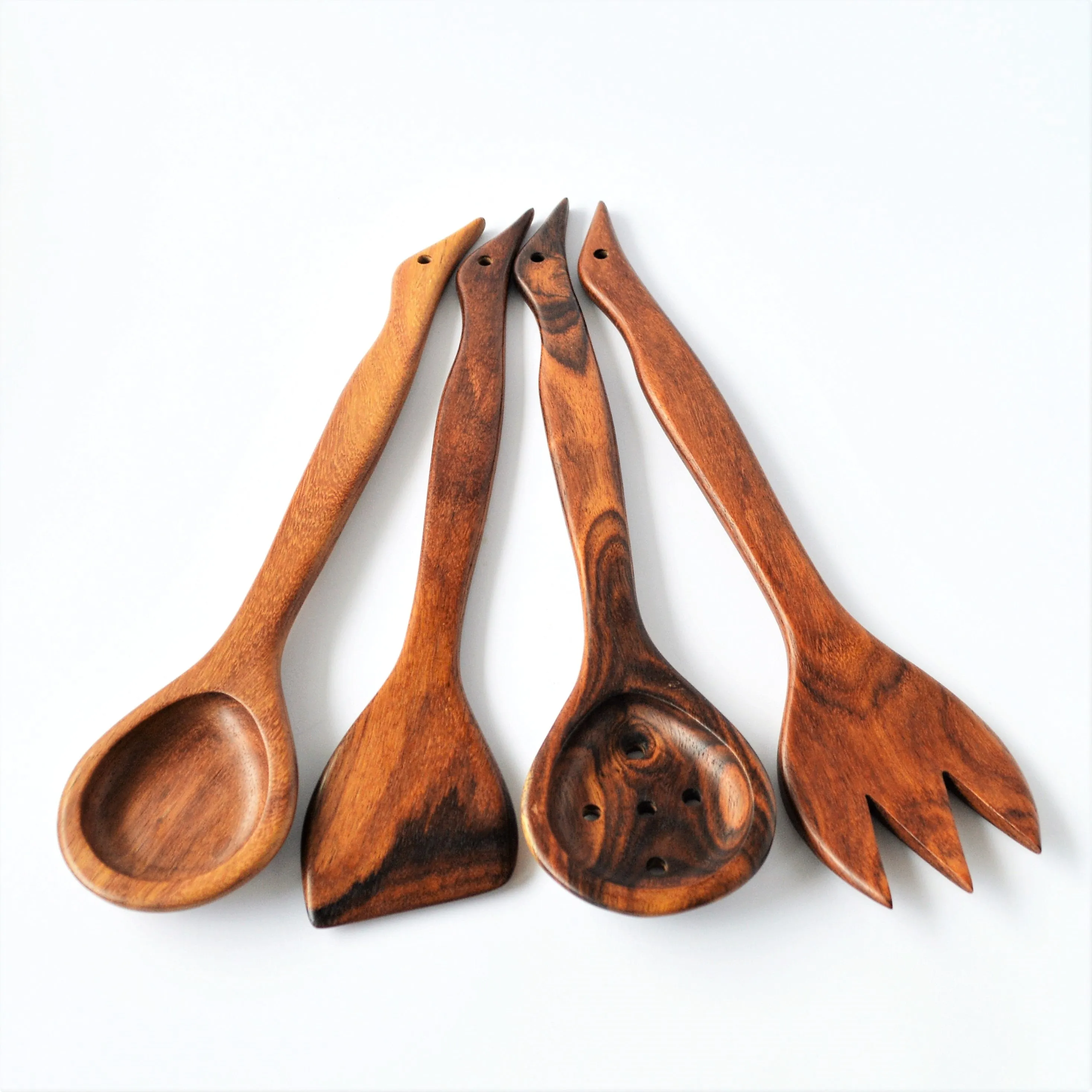 Decorative Hand carved  Kitchen spoons set