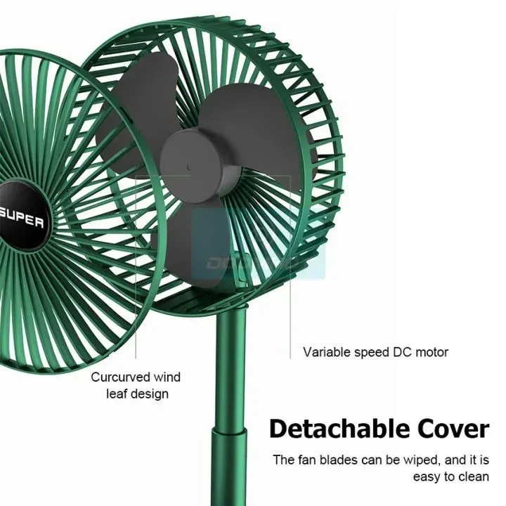 Desktop Foldable Fan Portable Household USB Rechargeable Retractable  Fan Electric Adjustable Low Noise Long Standby Fan -Random Color