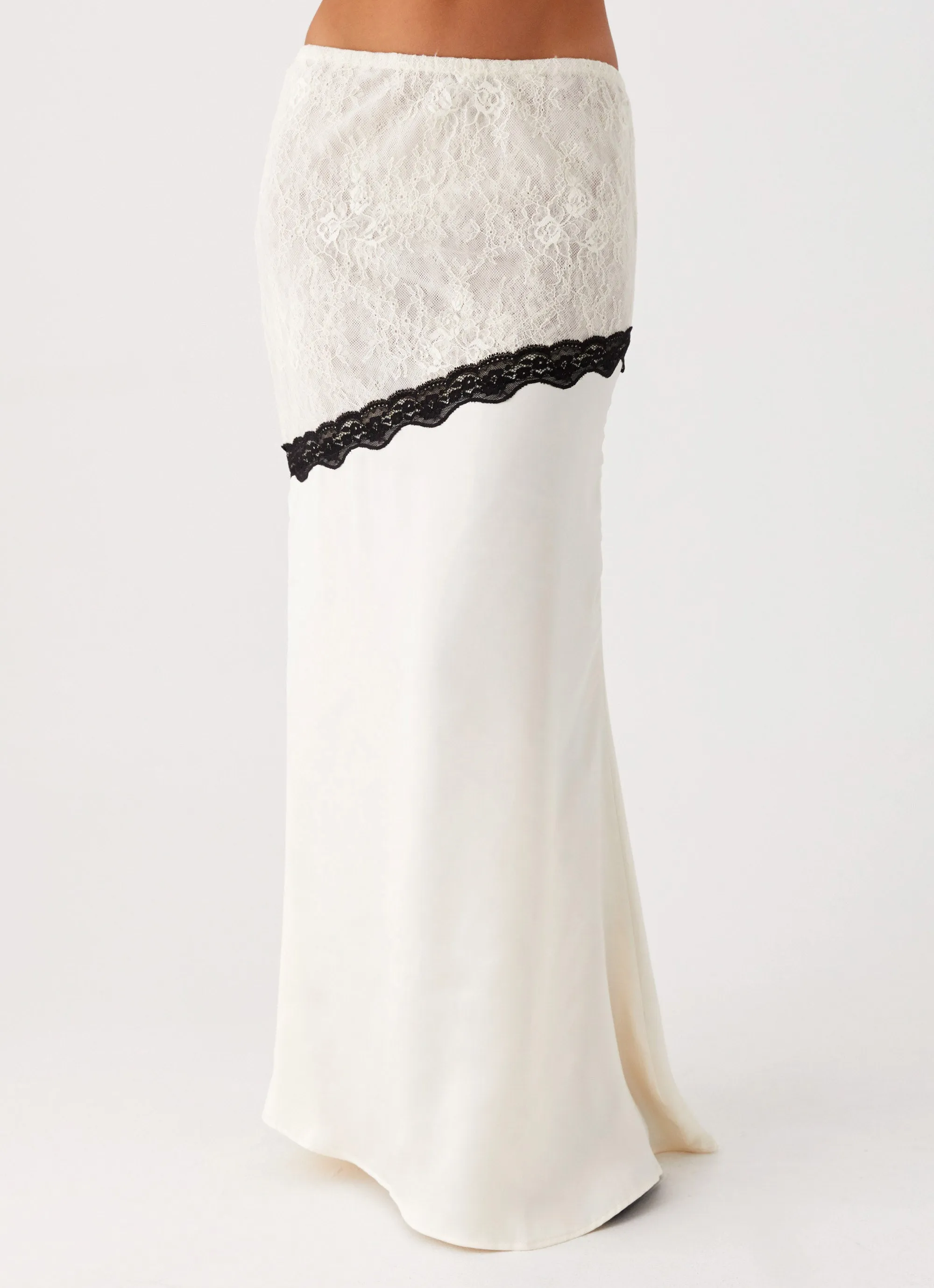 Duet Lace Maxi Skirt - Ivory