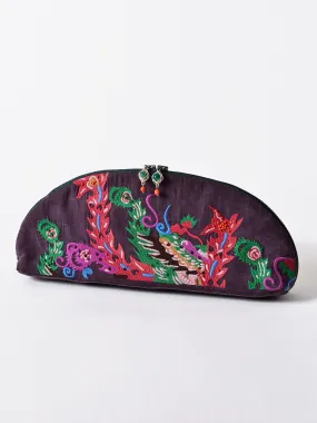 Embroidered Gambiered Guangdong Silk Clutch