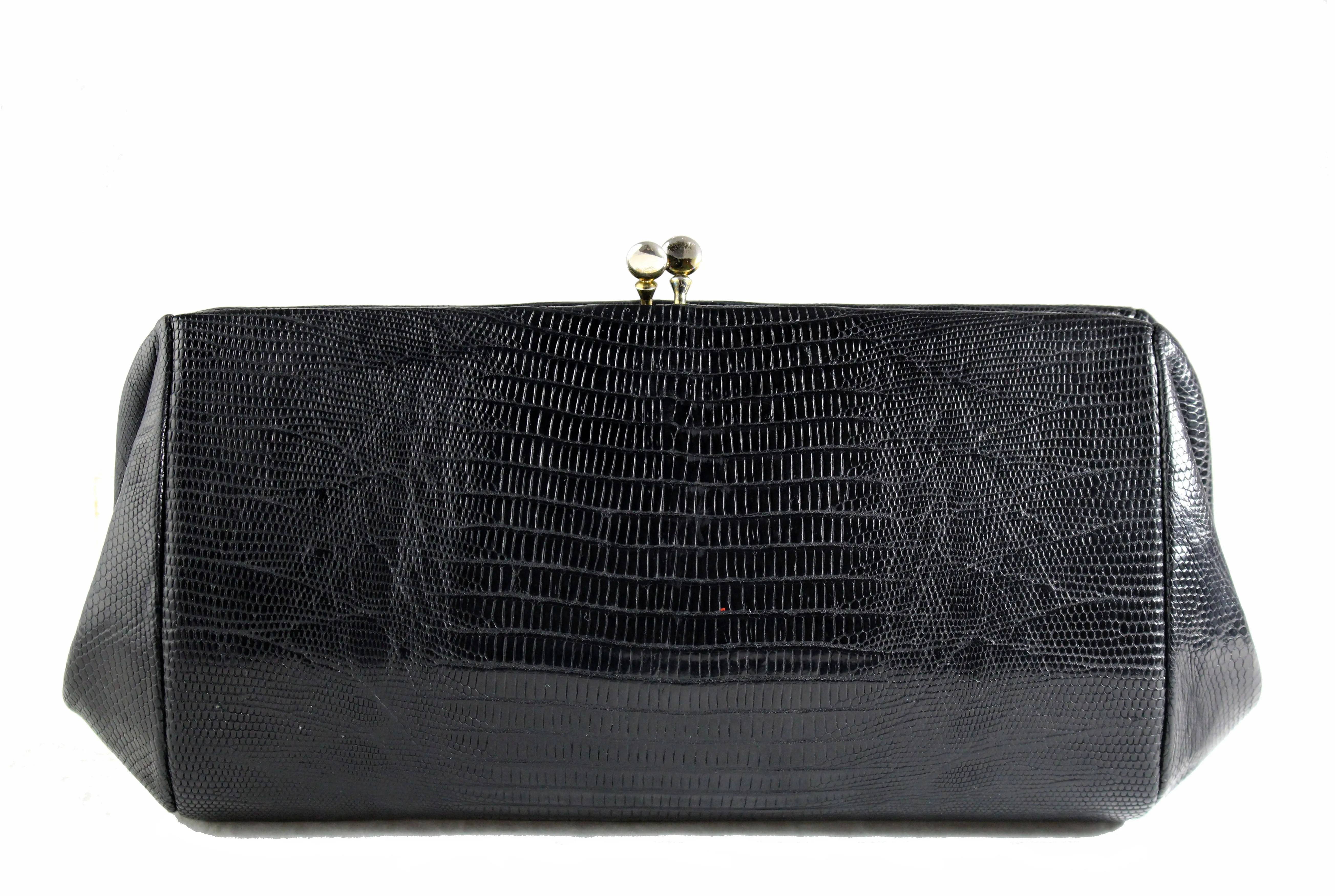 ESCORT black lizard skin clutch