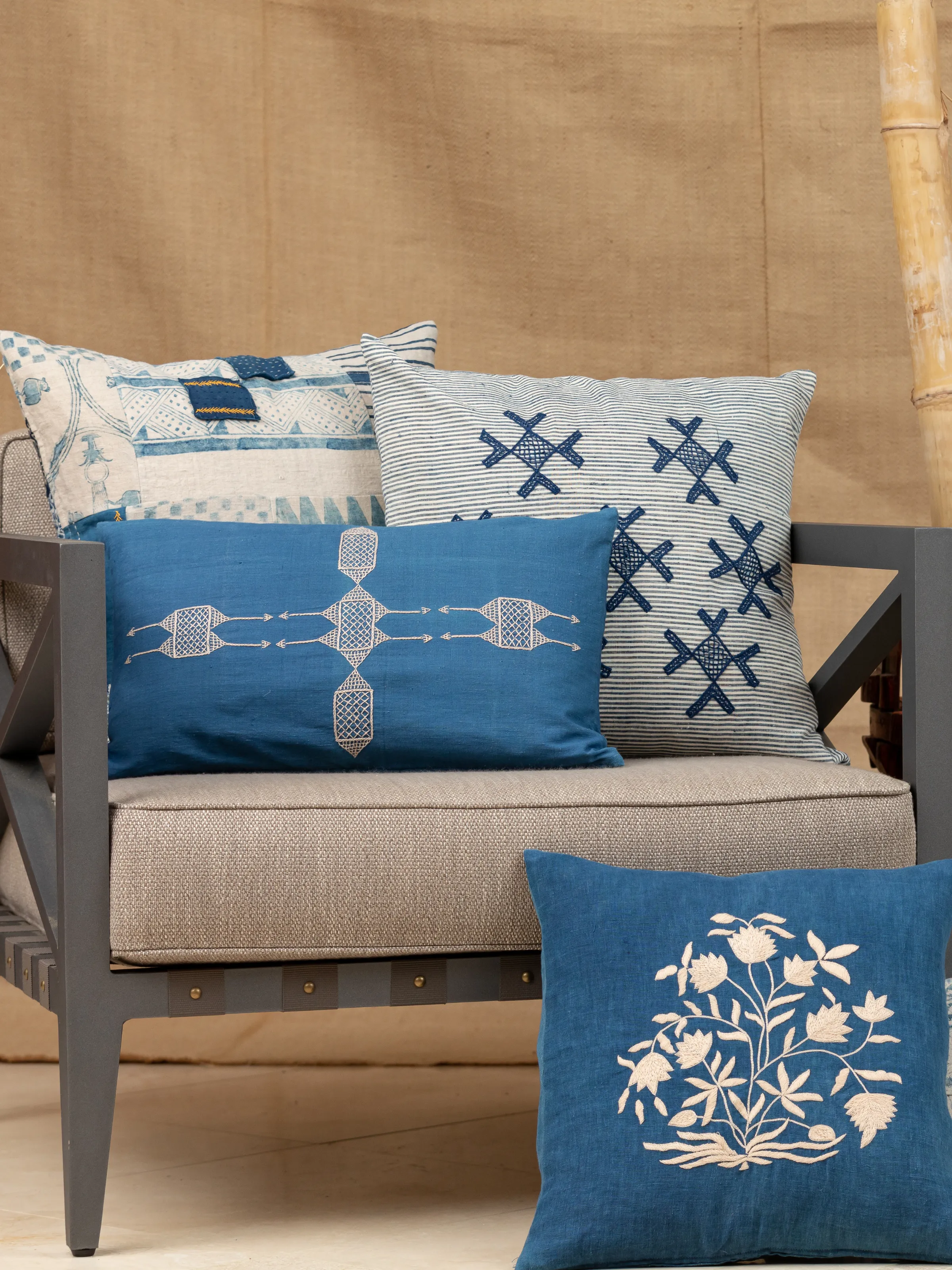 Esme Indigo Decorative Pillow Cover