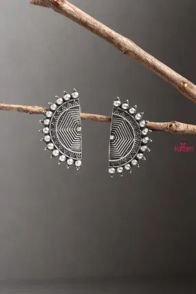 Fan Silver Earring