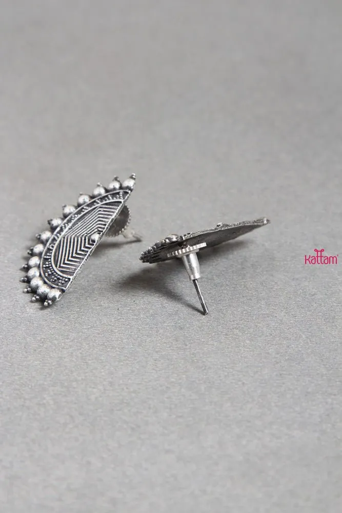 Fan Silver Earring