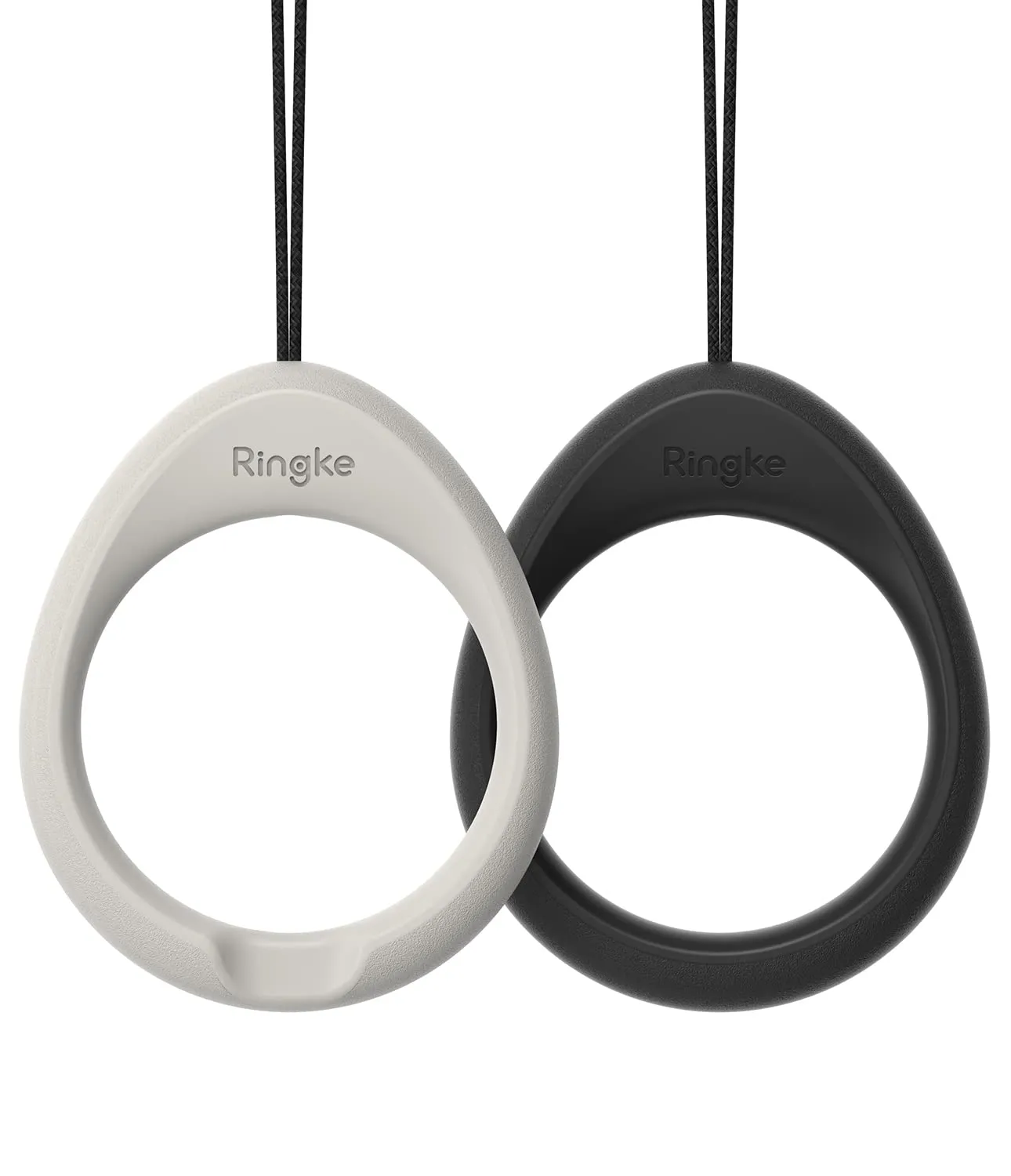 Finger Ring Strap - Black & Light Gray