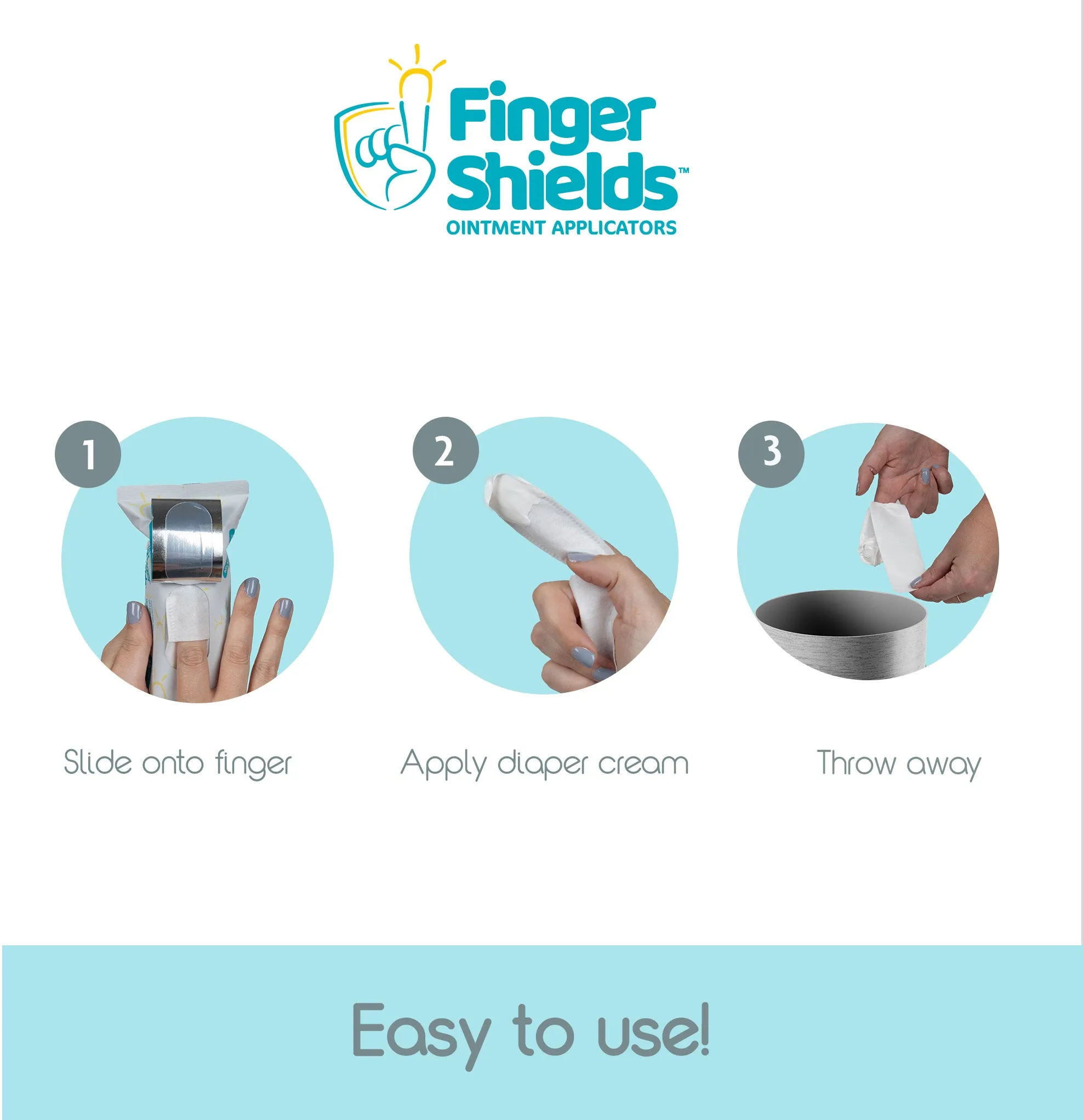 Finger Shields - 100% Mess-Free Diaper Cream Applicators