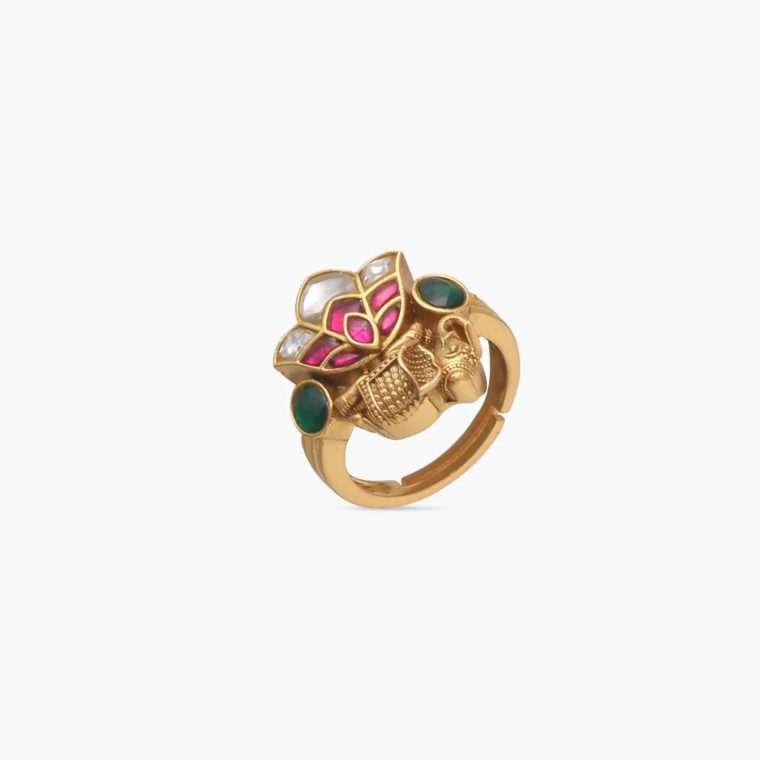 Gaja Kavya Jadau Finger Ring