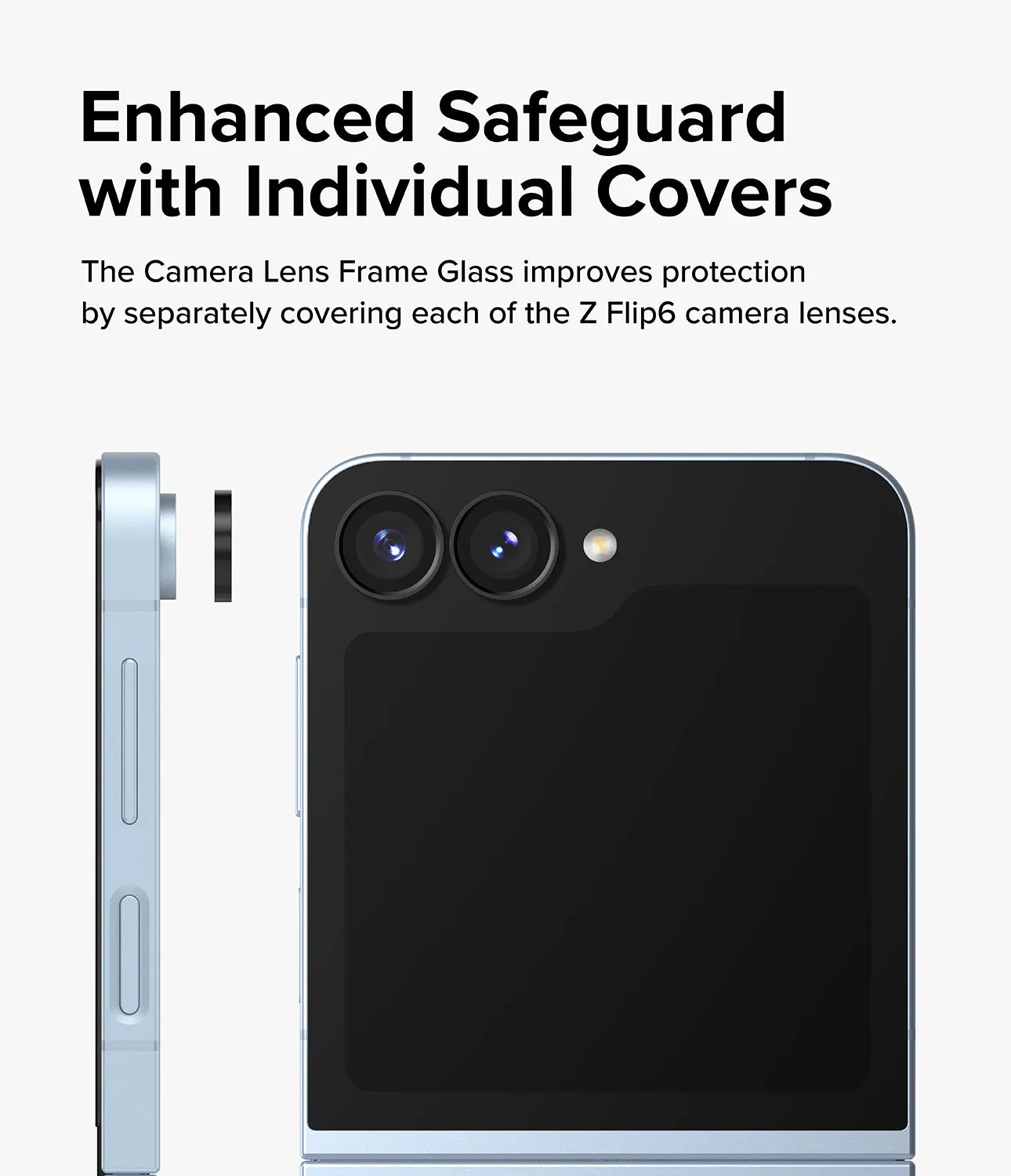 Galaxy Z Flip 6 Camera Lens Protector | Camera Lens Frame Glass (2 Pack)