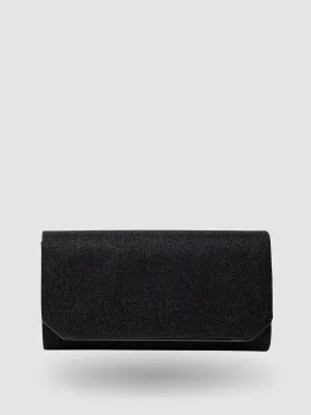 Geometric Glitter Flapover Clutch