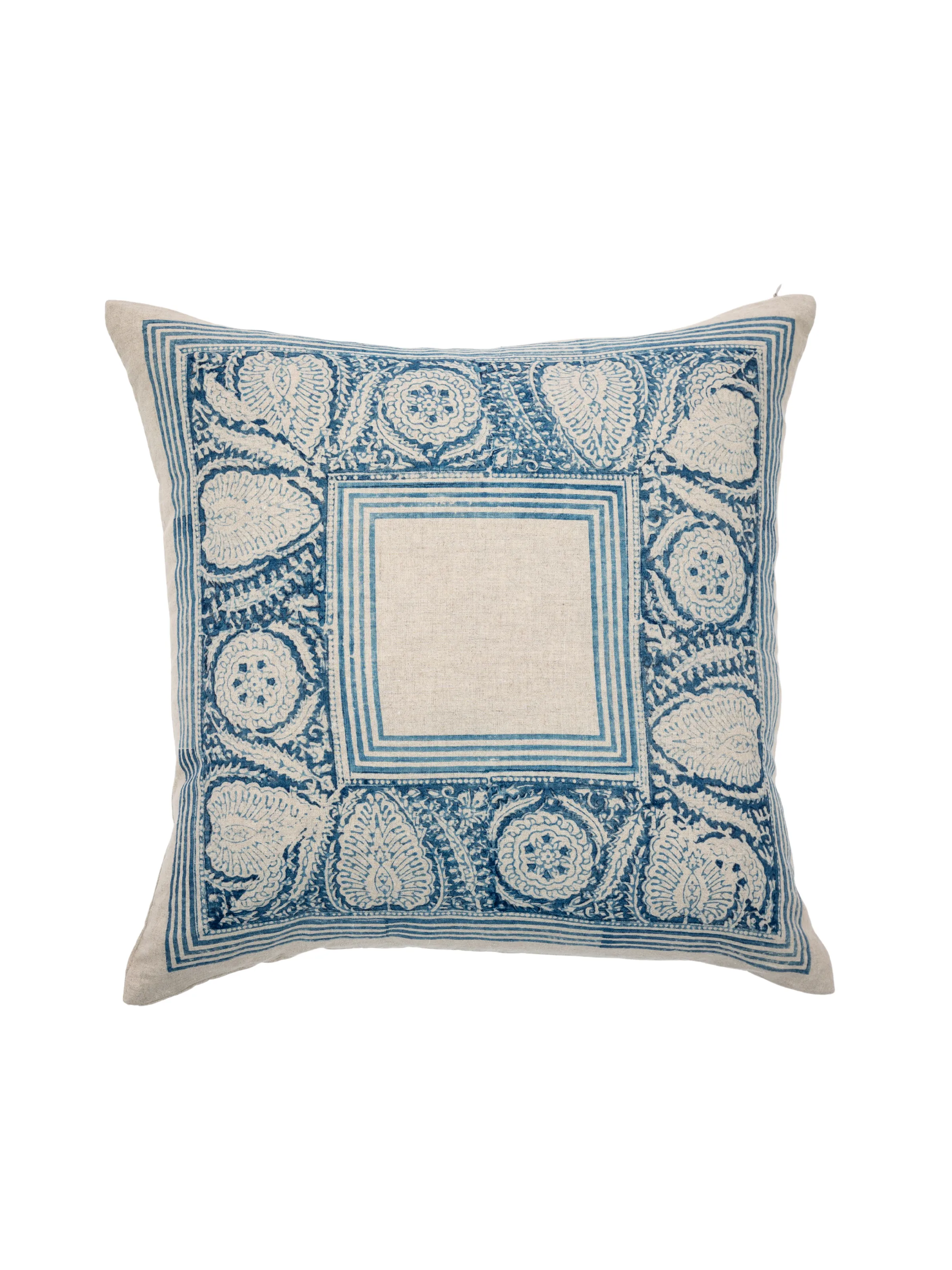 Istanbul Border Indigo Decorative Pillow Cover