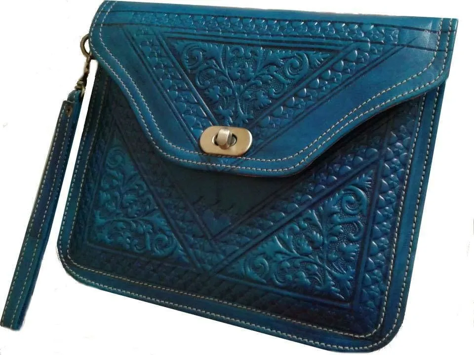 Kharrazine Square Clutch - Turquoise