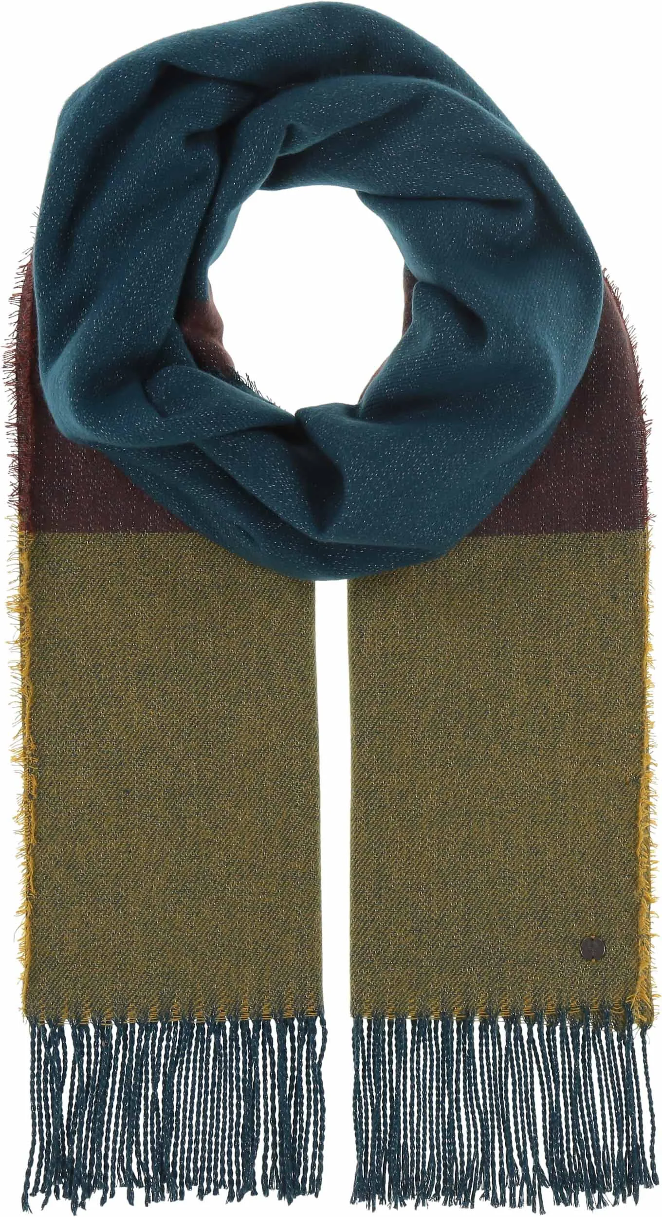 Lurex Twill Blocks Scarf