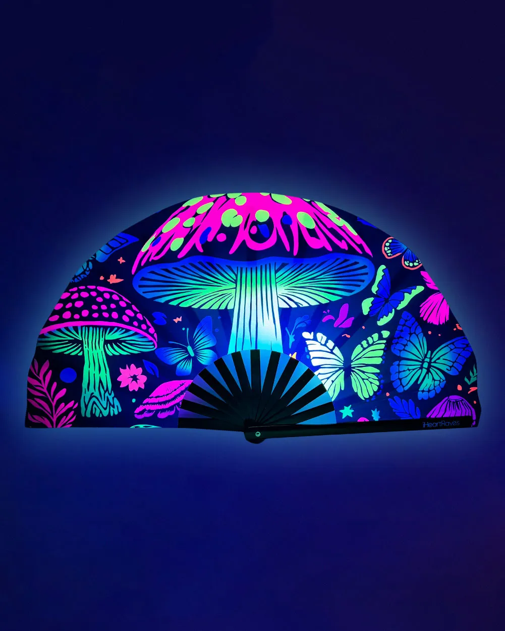 Magic Psychedelic UV Reactive Hand Fan