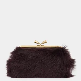 Maud Shearling Tassel Clutch