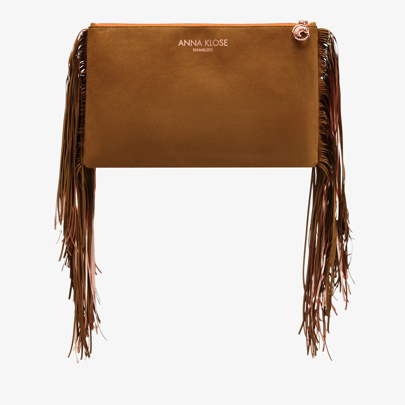 Maxi Fringe Clutch "Hunter Brown"