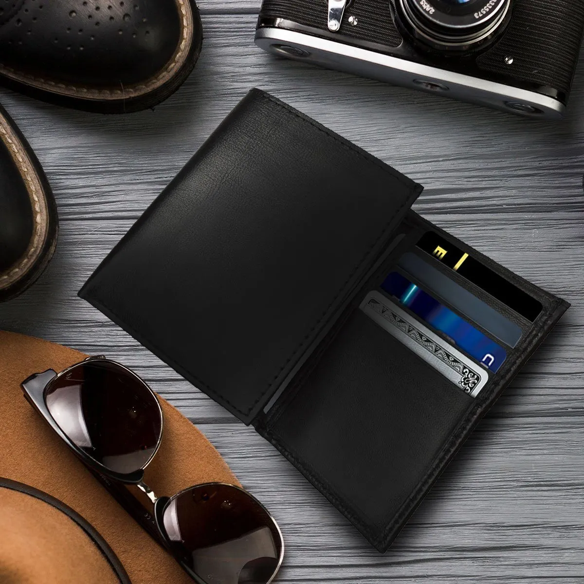 Men's Premium Leather Trifold Wallet