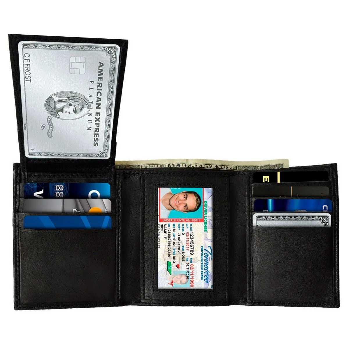 Men's Premium Leather Trifold Wallet