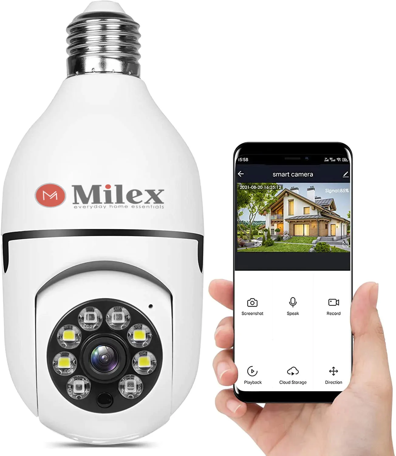 Milex light bulb security camera