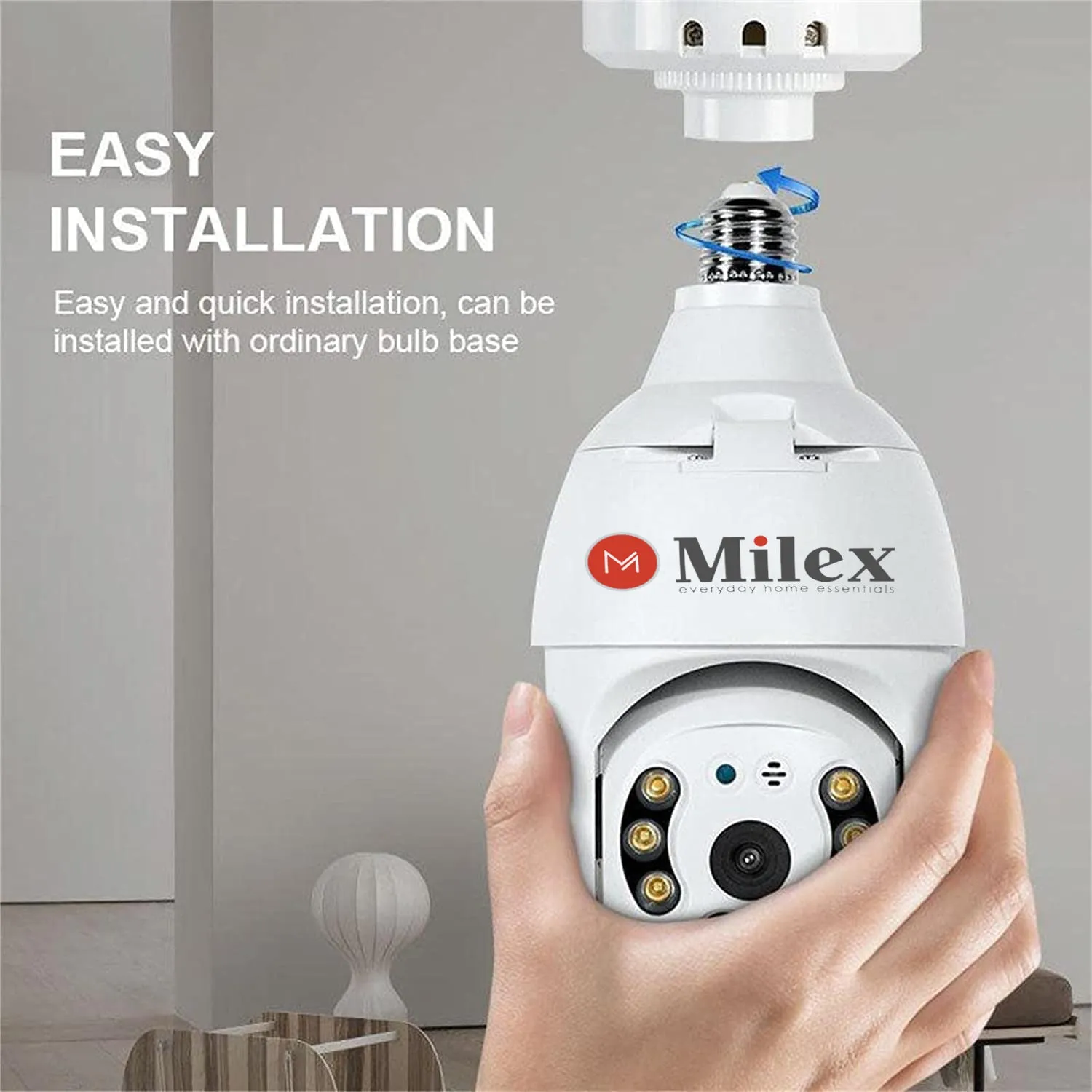 Milex light bulb security camera